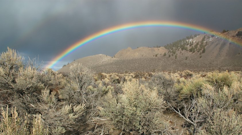 Rainbow in Mono Lake